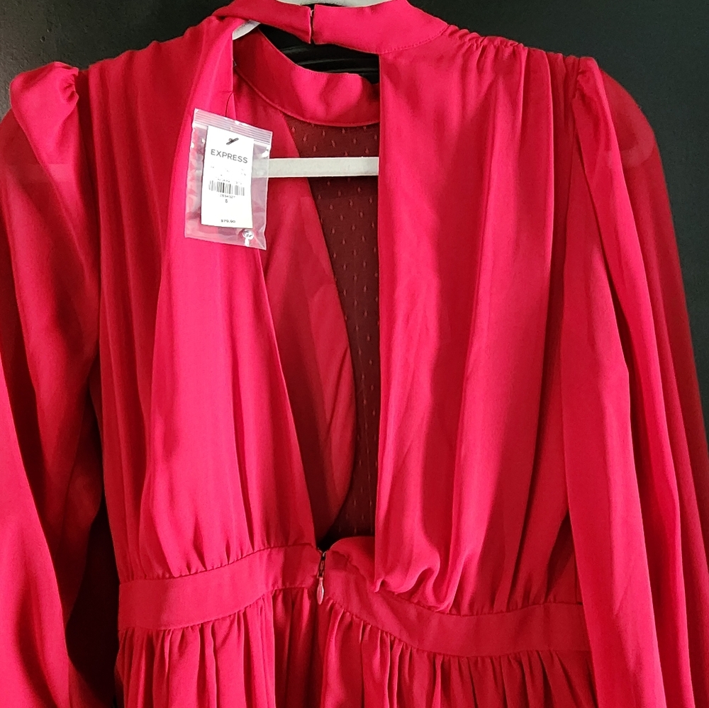 Express Brand New Dress Red - Picture 7 of 9